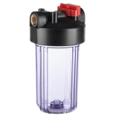 Filtr mechaniczny (obudowa) Big Blue 10"  – Przezroczysty z mosiężnym gwintem 1"